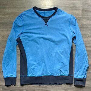 Lululemon Men's All Town Crewneck Sweater - Blue/Black